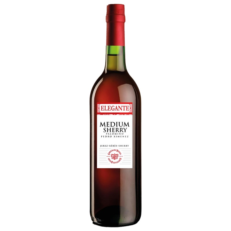 Sherry Wine Medium Palomino Pedro Ximenez Elegante 75Cl 17%