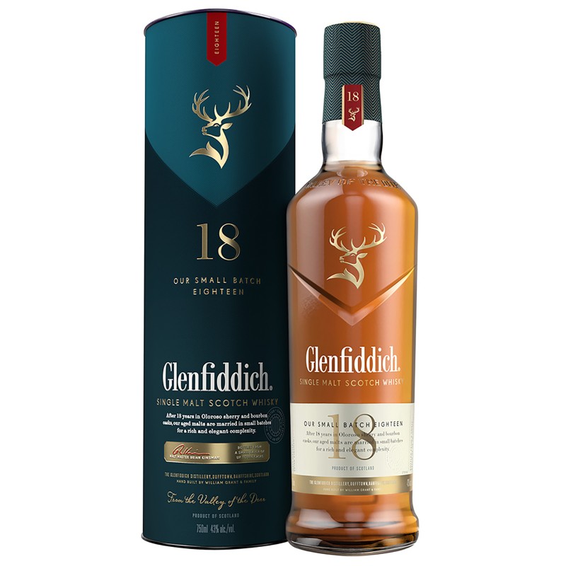 Whisky Single Malt Glenfiddich 18 Anos Esccia 70Cl