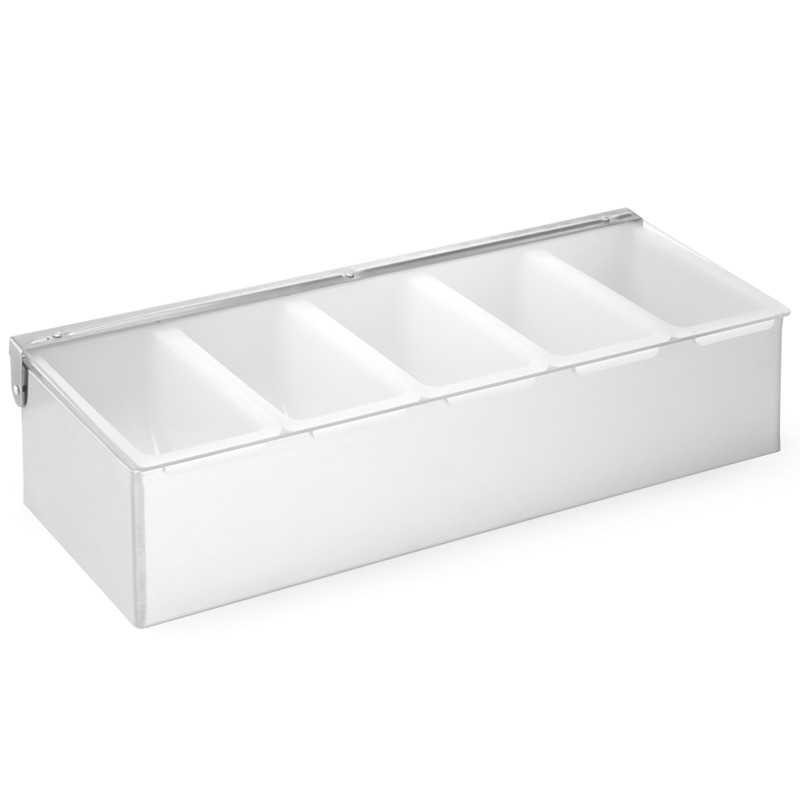 Caixa Ingredientes 5 Comp. Inox