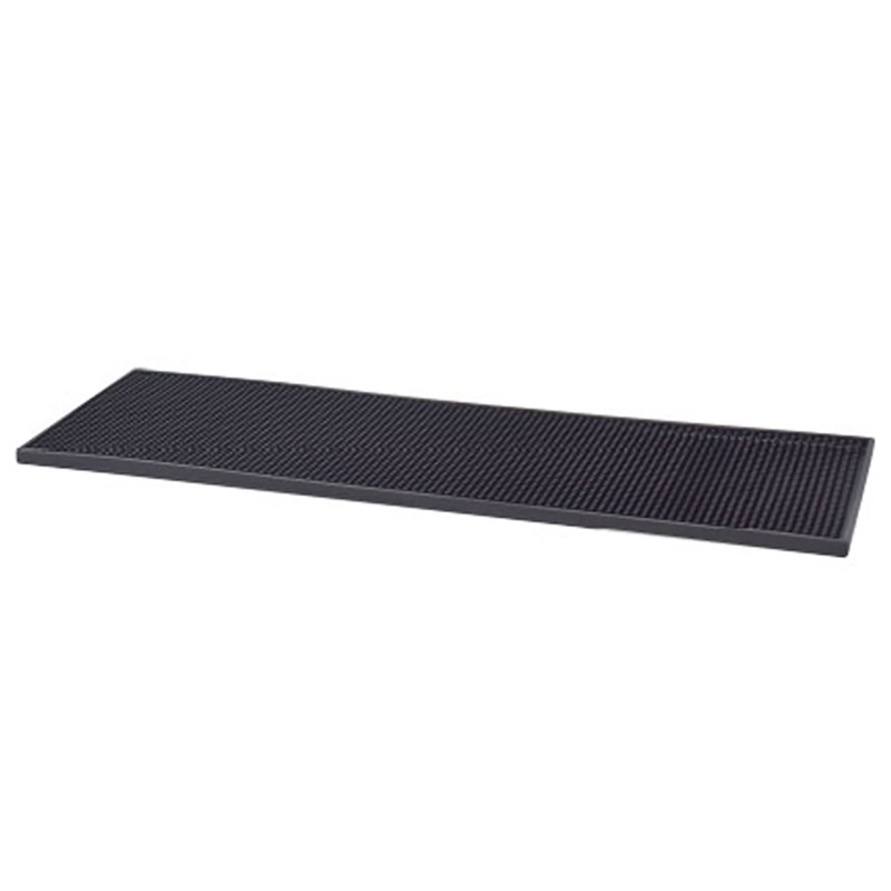 Bar Mat Black Rubber 60X20Cm