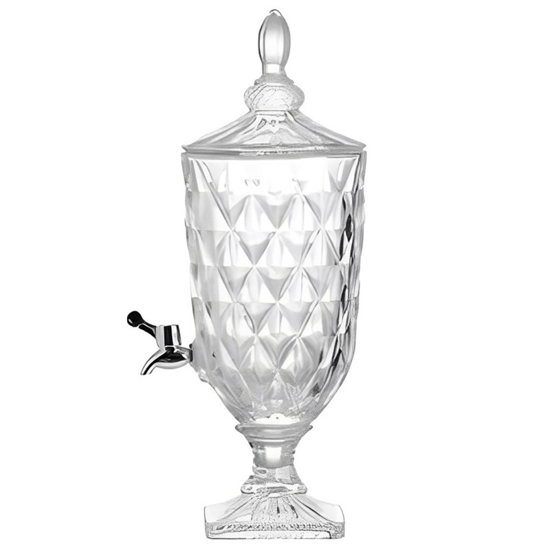 Drinks Dispenser Glass Diamond 5L Drinks Dispenser Glass Diamond 5L