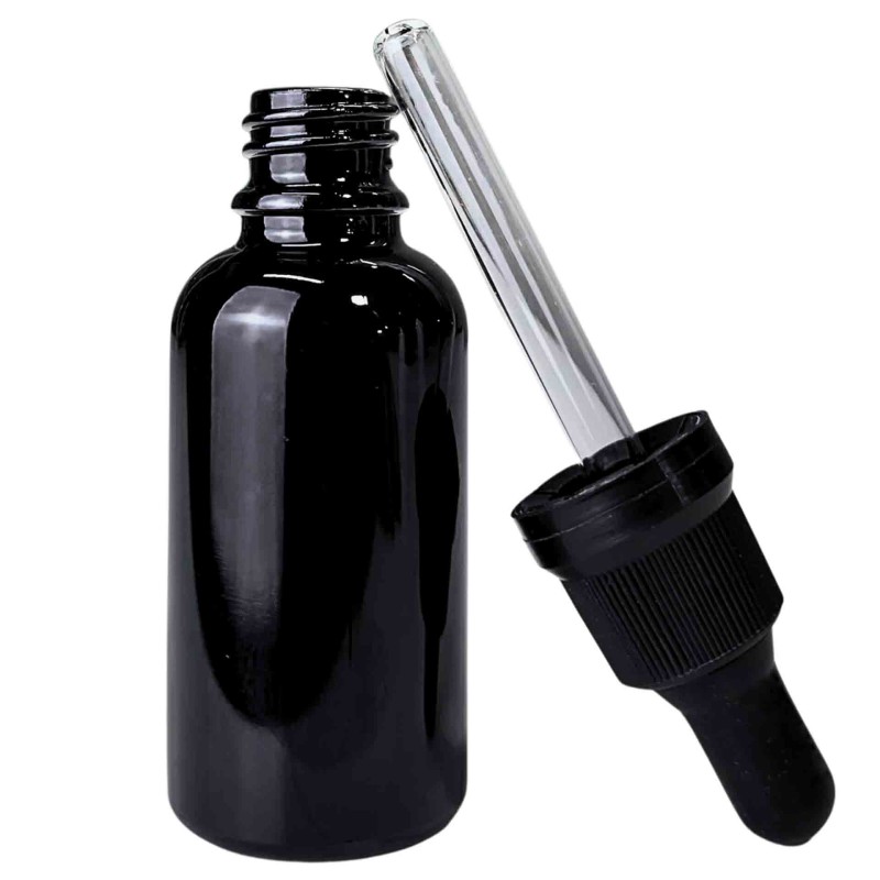 Black Glass Dropper 50Ml Black Glass Dropper 50Ml