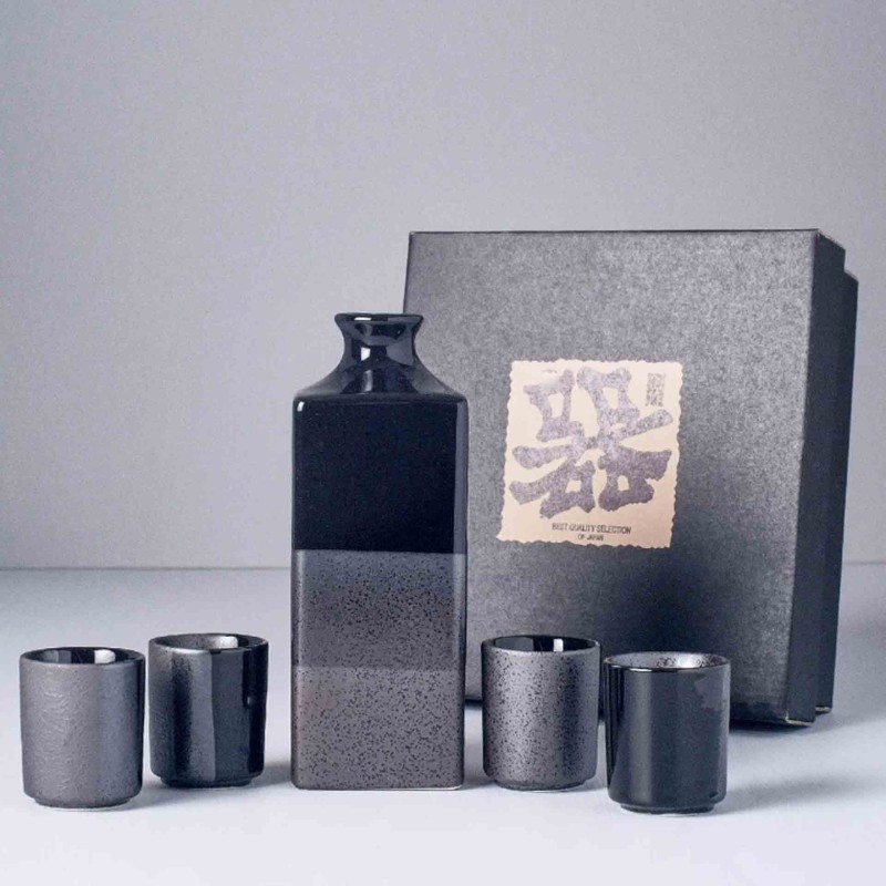 Sake Set Gunmetal 5Pcs