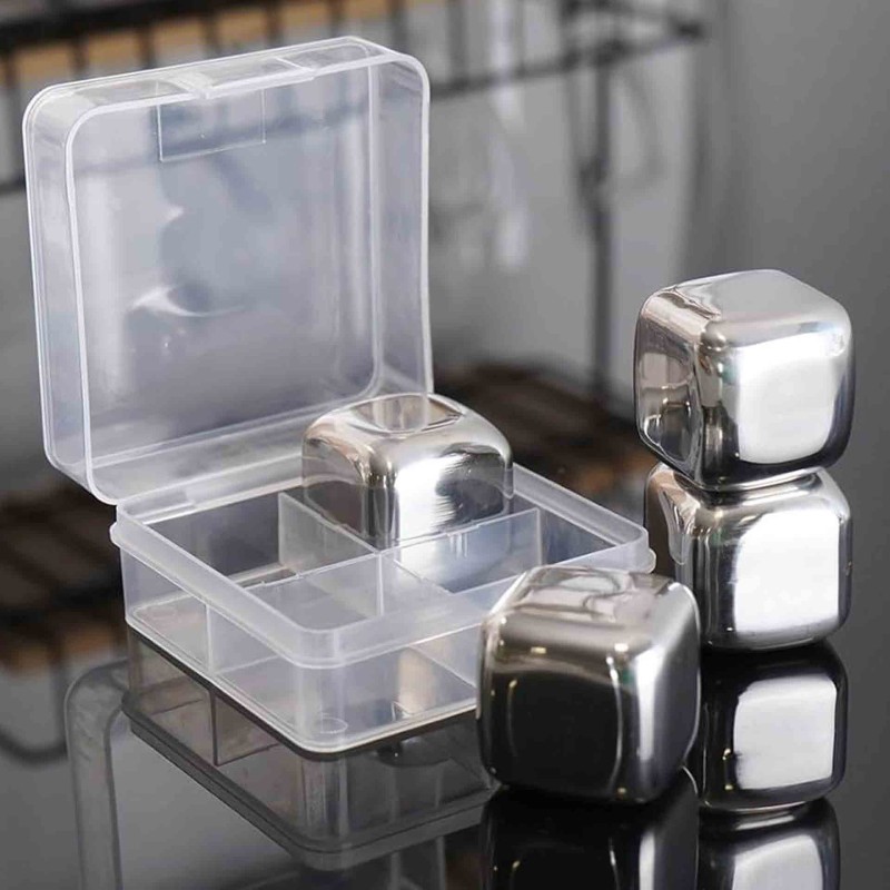 Ice Cubes Stainless (Set Of 4)