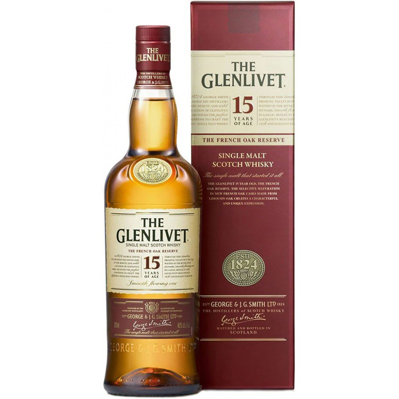 Whisky Single Malt The Glenlivet 15 Years Scotland 70Cl