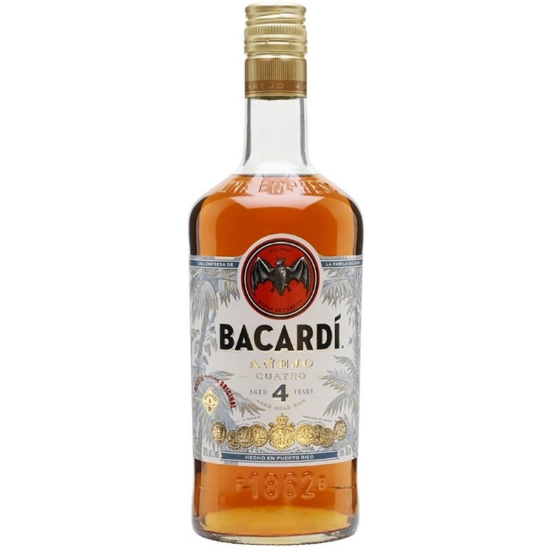 Rum Bacardi Cuatro 4 Añejo 70Cl 40% Rum Bacardi Cuatro 4 Añejo 70Cl 40%